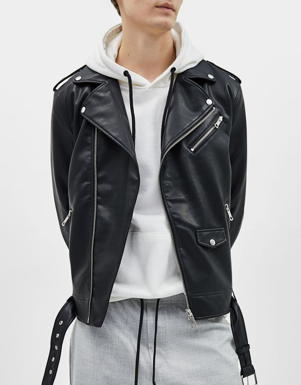 Faux leather biker jacket 1 Faux leather biker jacket