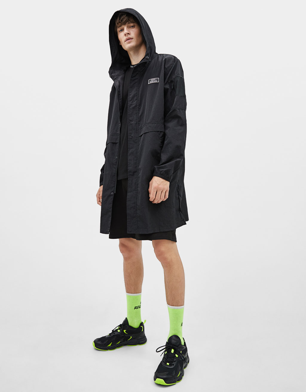 Hooded nylon parka 1 Hooded nylon parka