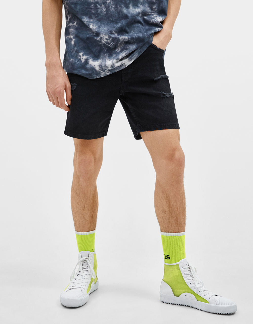 Green Check Print Swimming Shorts 1 Green Check Print Swimming Shorts