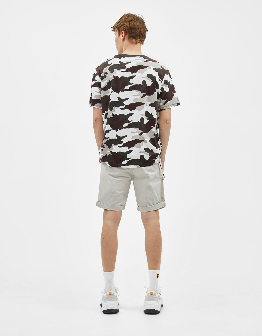 Pale Blue Drawstring Waist Jersey Shorts 2 Pale Blue Drawstring Waist Jersey Shorts